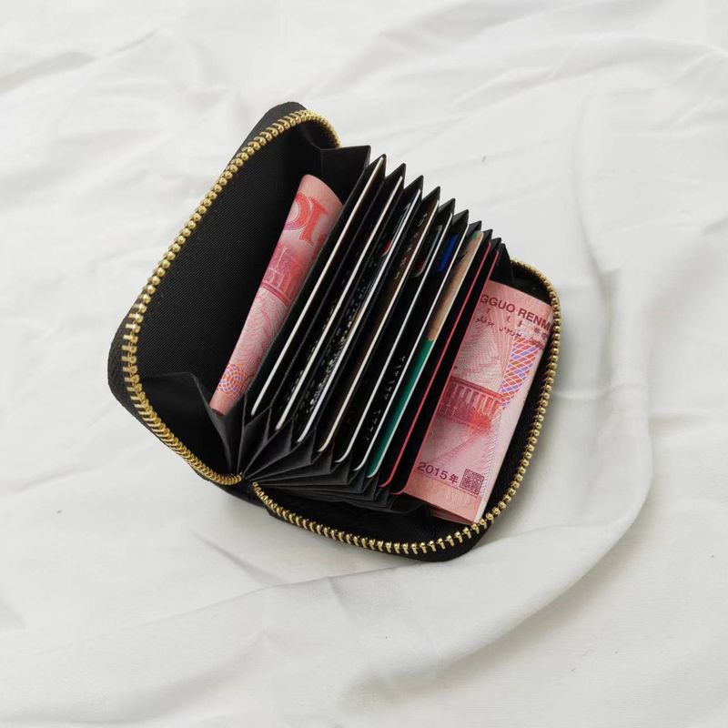 Portafoglio corto da donna in vera pelle, grande capacità, con cerniera, alla moda, 2025_voghion.com