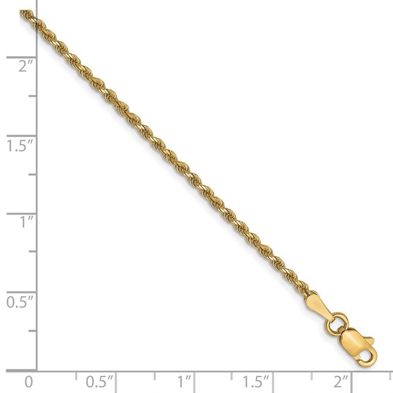 10K 1.75mm Diamond-Cut Rope Chain Anklet_voghion.com