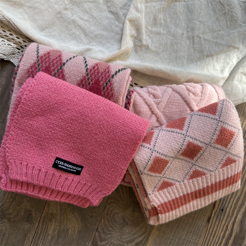 Sciarpe per bambini Ragazza rosa Sciarpa calda estesa dal vento dolce principessa sciarpa invernale invernale invernale_voghion.com