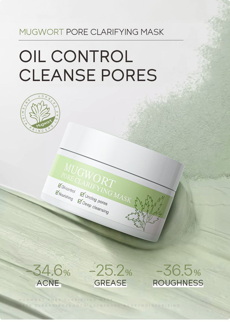 Scrubs & Bodys Treatments Clarifying Mask Laike Artemisia Cleansing Mud Mask FDA Skin Care 100g Cleansing Hydrating Moisturizing_voghion.com