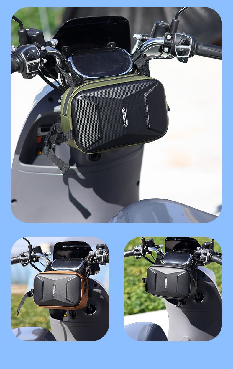 Nova bicicleta com feixe frontal de grande capacidade, bolsa crossbody de casca dura de montanha, bolsa suspensa de bicicleta com bateria dinâmica_voghion.com