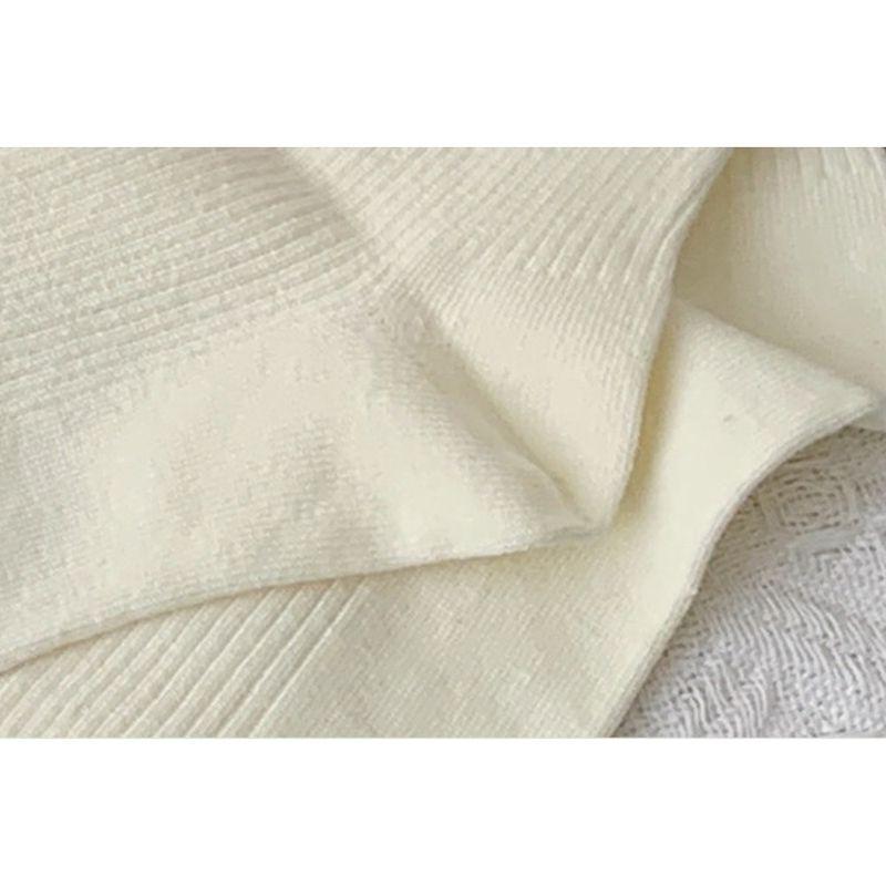 Einfarbige Baumwoll-Schleifen-Halbwadensocken Vielseitige Halbwadensocken 2025 Herbst/Winter Neu_voghion.com