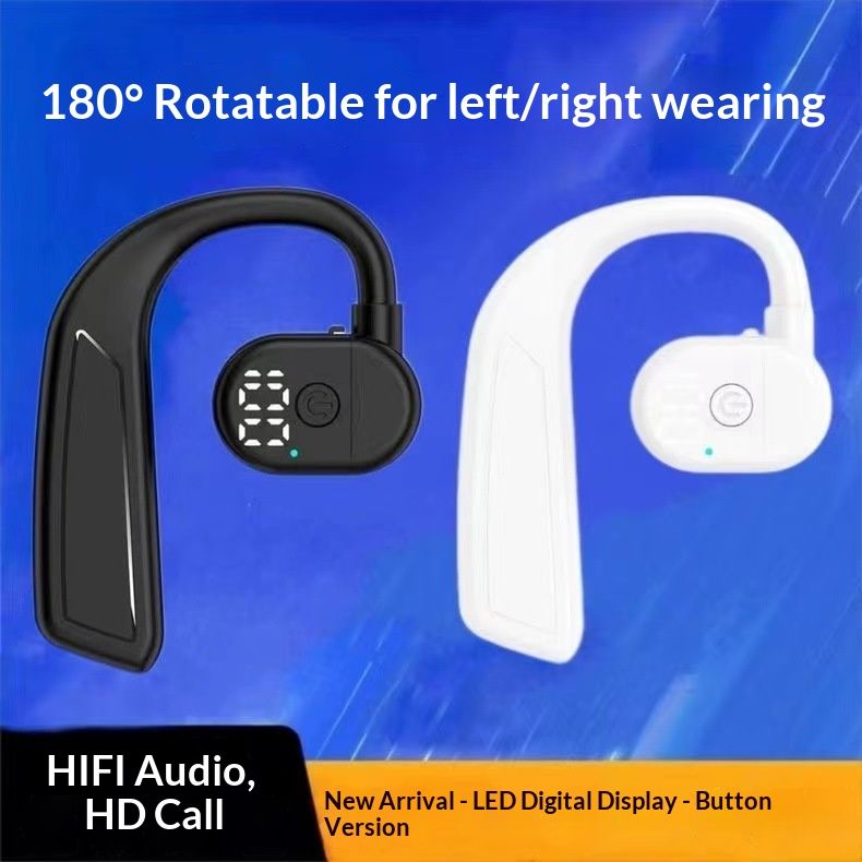 Auricolari wireless in-ear a conduzione ossea indossabili, destro e sinistro, chiamate ultra nitide, batteria a lunga durata, Bluetooth 5.4_voghion.com