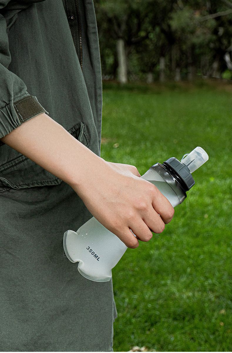 Landy Outdoor Sports Borraccia portatile pieghevole morbida da 350 ml per trail running ed escursionismo_voghion.com