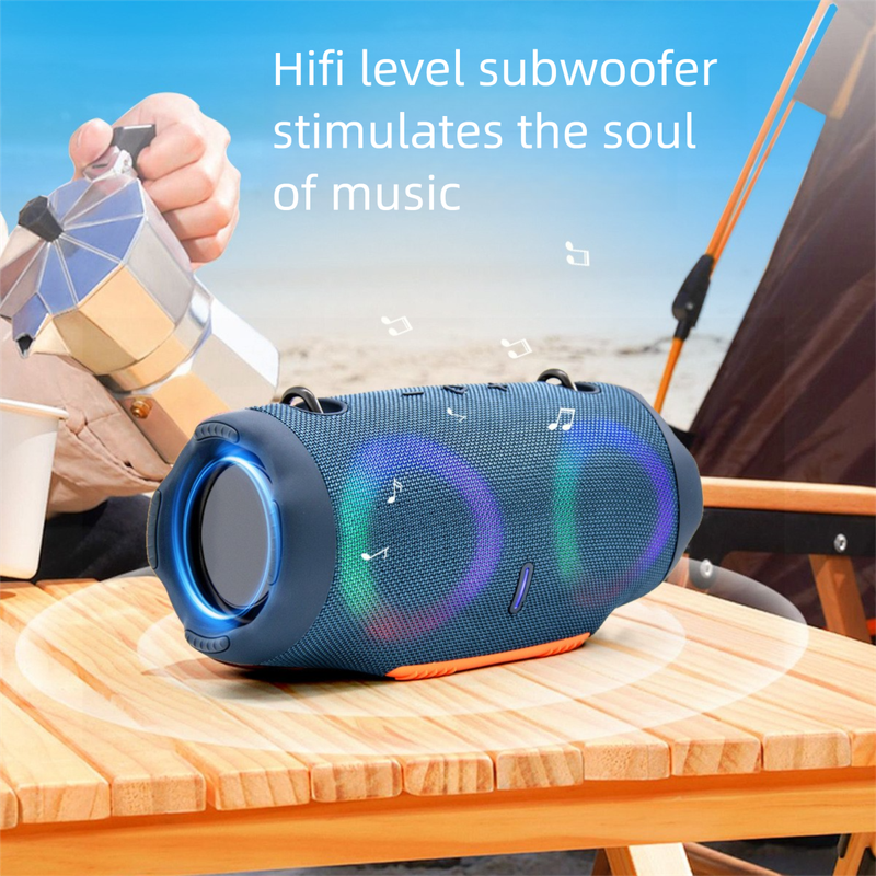 RGB Mini Drum Açık Hava Kare Askılı Çapraz Askılı Renkli Bluetooth Hoparlör_voghion.com