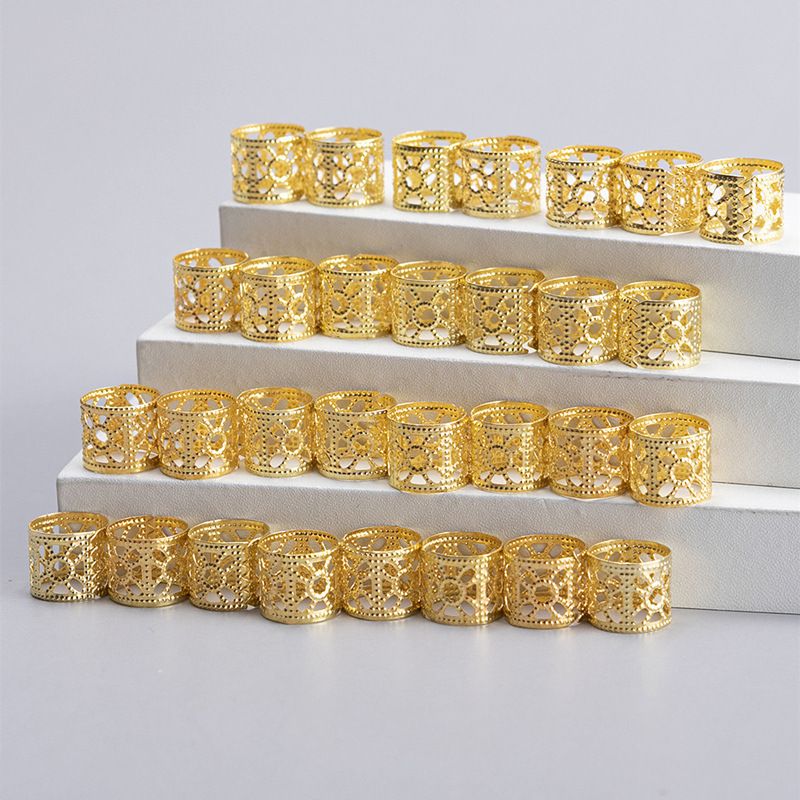 Pince à cheveux tendance européenne et américaine pour dreadlocks, anneau en métal tendance, anneau de cheveux unique de style africain pour dreadlocks_voghion.com