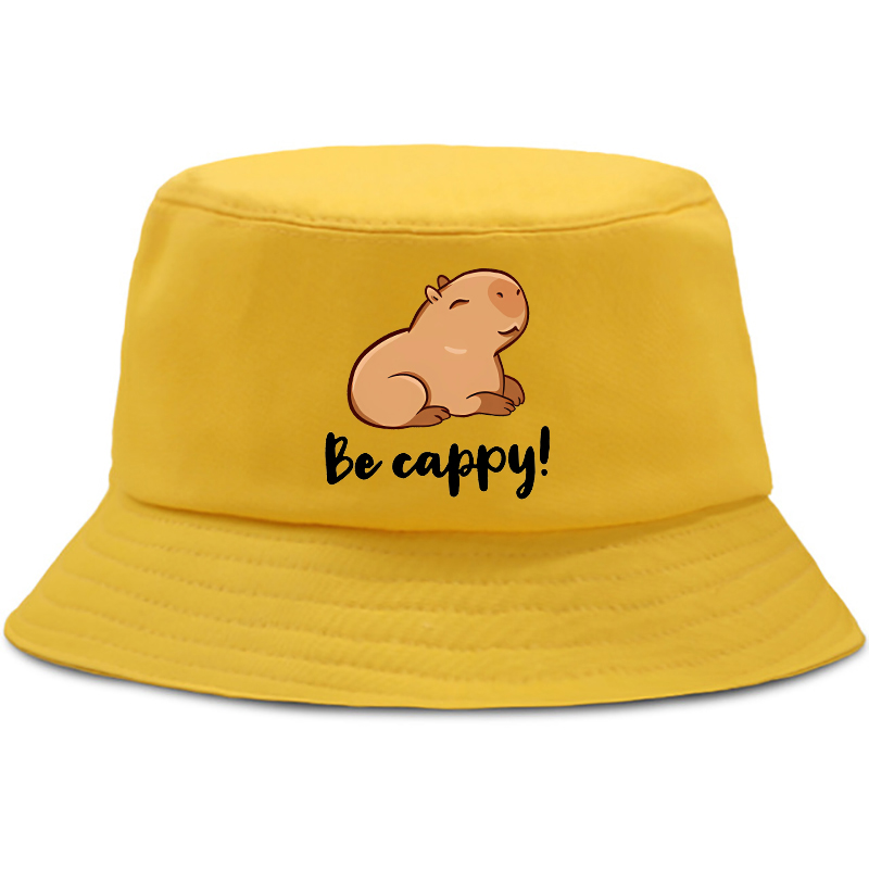 Pălărie de vară Capybara cu animale amuzante, vânzare fierbinte, pentru femei și bărbați, Panama, șapcă cu vizor plat, Haruku, anii '90, pălărie de pescar, pălării cu găleată_voghion.com