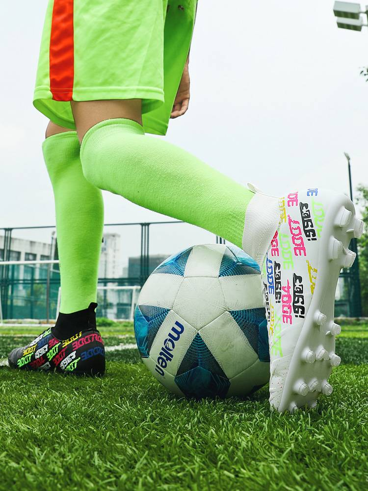 Fußballschuhe High Top Training Jugend Fußballschuhe Kinder Fußballschuhe Schwarz_voghion.com