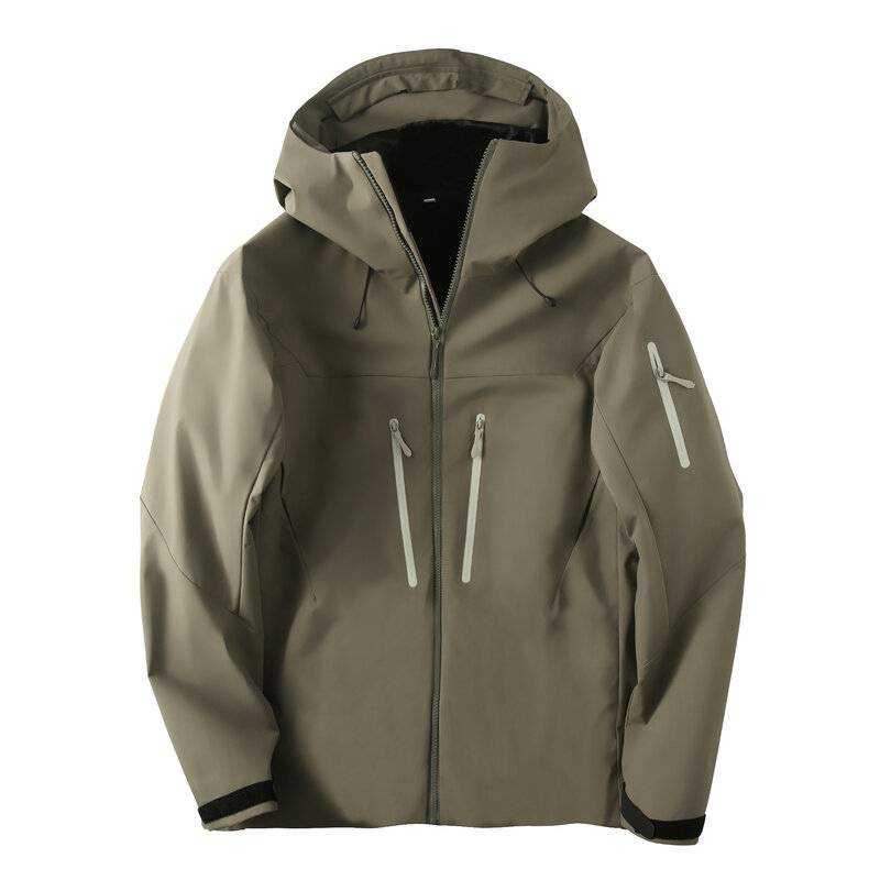 Chaqueta de una sola capa para hombre, resistente al viento y al agua, con tres capas de protección._voghion.com