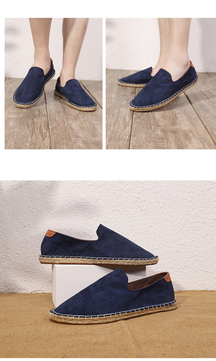 Men's Shoes Slip On Shoes Casual Cloth Shoes Lazy Linen Canvas Lazy Shoes Rope Fisherman Shoes Hand Stitched_voghion.com