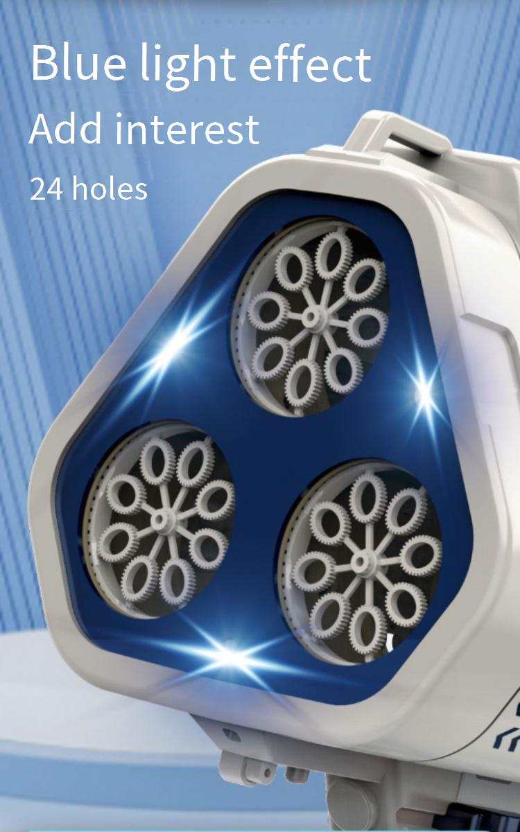 24-reikäinen Neptune-rakettikuplapistooli - automaattinen puhallin LED-valonäytöksellä ja Gatling-tilalla 800+ BPM lapsille_voghion.com