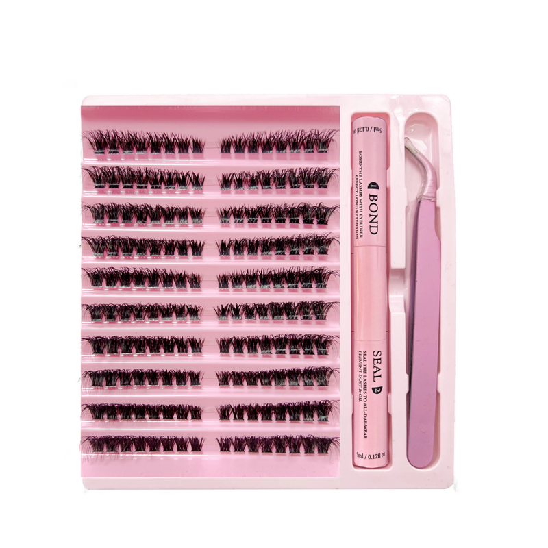 Eyelashes Set Ten Rows Of Segmented Dense Self Grafting Lazy Single Cluster DIY False Eyelashes Set_voghion.com