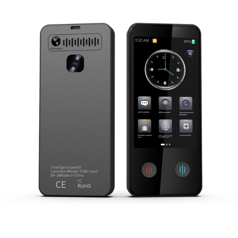 F13A Smart Language Translator Device - Offline Voice Translation For 60+ Languages, Compact & Portable For Travel, Business_voghion.com