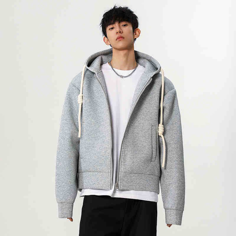 American Style College Cheanfit Cardigan Sweatshirt For Men Spring And Autumn Couple Trendy Brand High-end Cool Jacket_voghion.com