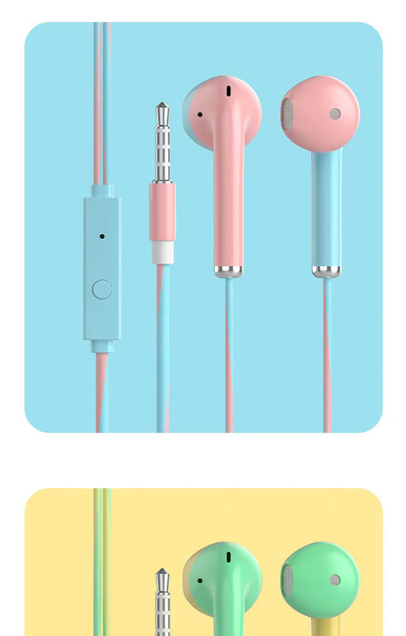 3.5mm/Type C In-ear Wired Earbuds Sports Earphone Bass Stereo Music Headset with Microphone for Mobile Phone Computer_voghion.com