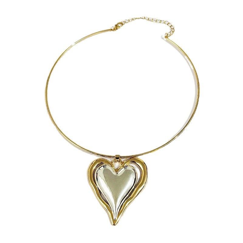 Collana girocollo con ciondolo a forma di cuore, di alta qualità, nuova moda femminile, con ciondolo squisito_voghion.com