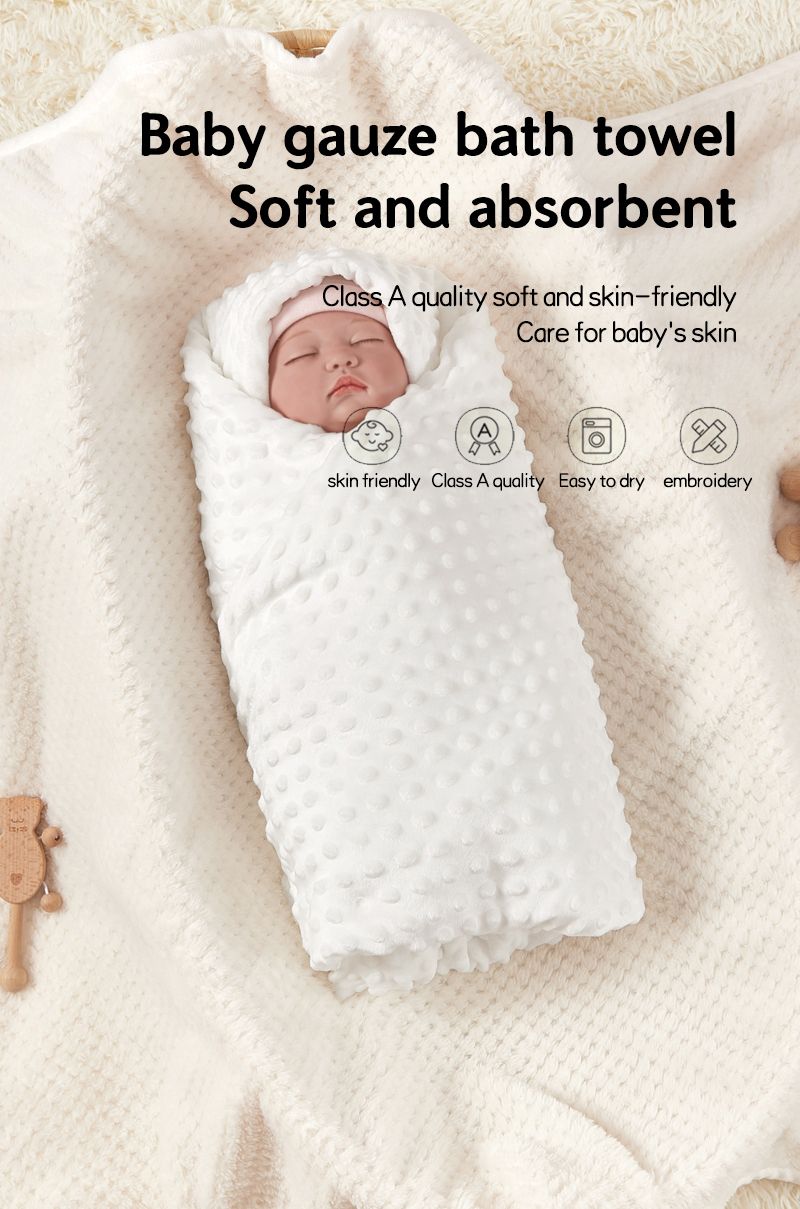 Minky Baby Blanket Tinta Unita Crystal Velvet Bean Blanket Doppio Strato Super Soft Kids Swaddle Blanket Quilt_voghion.com
