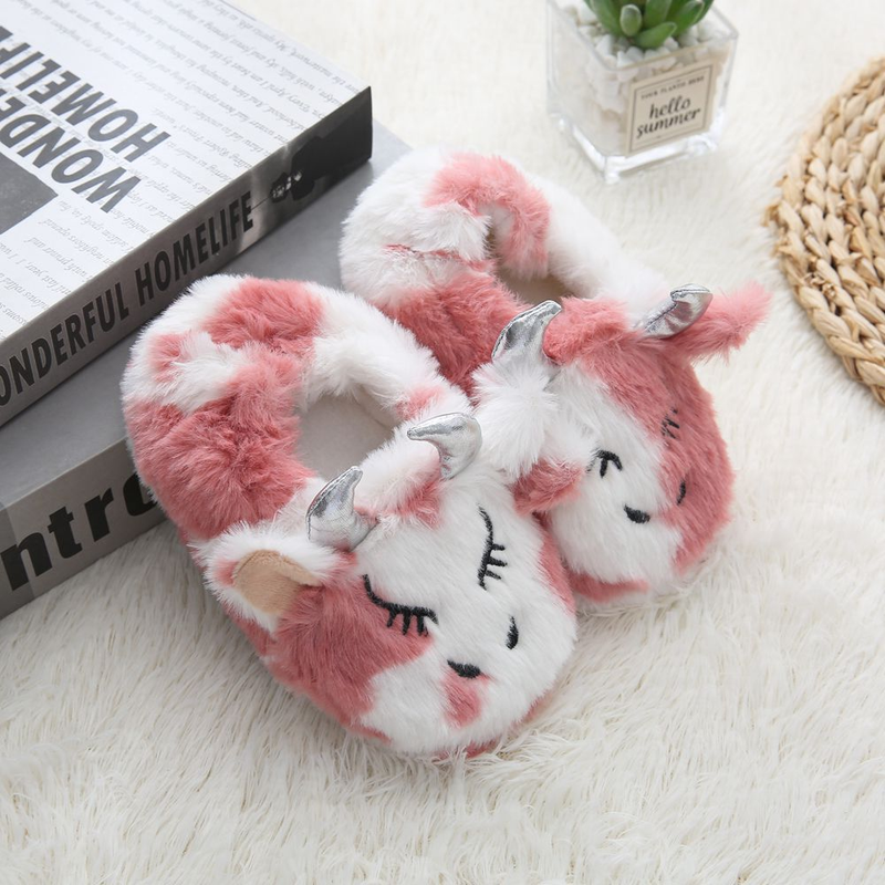 Pantofole per bambini Pantofole invernali per ragazze Comodo pile per bambini Calde pantofole per la casa in peluche_voghion.com