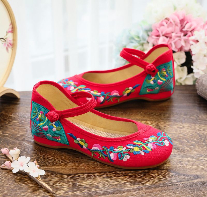 Embroidered Cloth Casual New Style, Slope Ethnic Women's Singles Shoes, Canvas Shoes_voghion.com