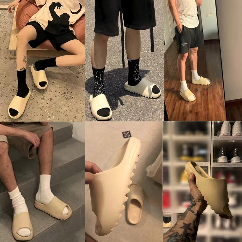 Sommarstrand Ourdoor Moln Rutschkanor Dam Tofflor Inomhus Eva Mjuka flipflops Män Tjock sula Anti-halk Fritidsskor Dam Sandaler_voghion.com