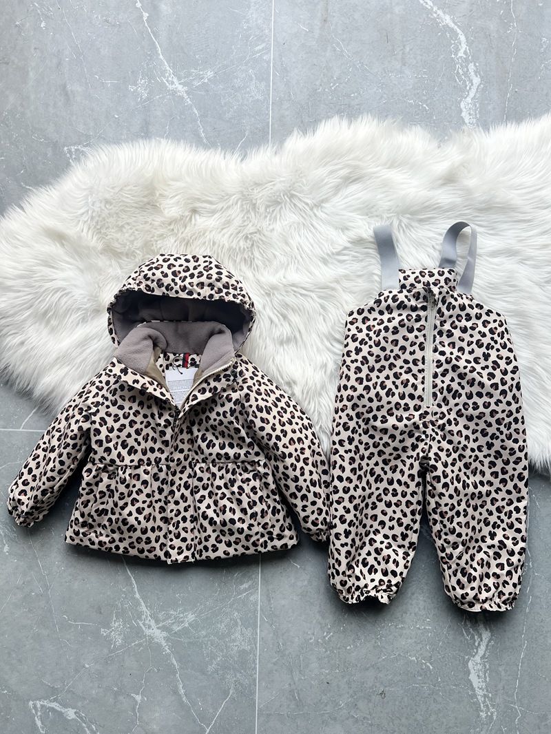 Girls' Spring Outfit Set - Floral Print Long Sleeve Top & Pants, Soft Pink & Neutral Tones, Comfortable & Stylish For Ages 3-8_voghion.com