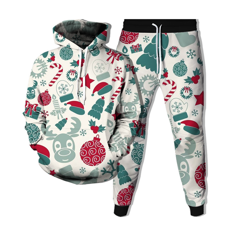 2024 neue 3D gedruckt Pullover Hoodie Set lose große Mantel Männer_voghion.com