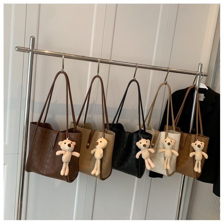 Borsa a tracolla moda da donna 2024 nuova tinta unita per madre e bambino, minimalista, di grande capacità_voghion.com