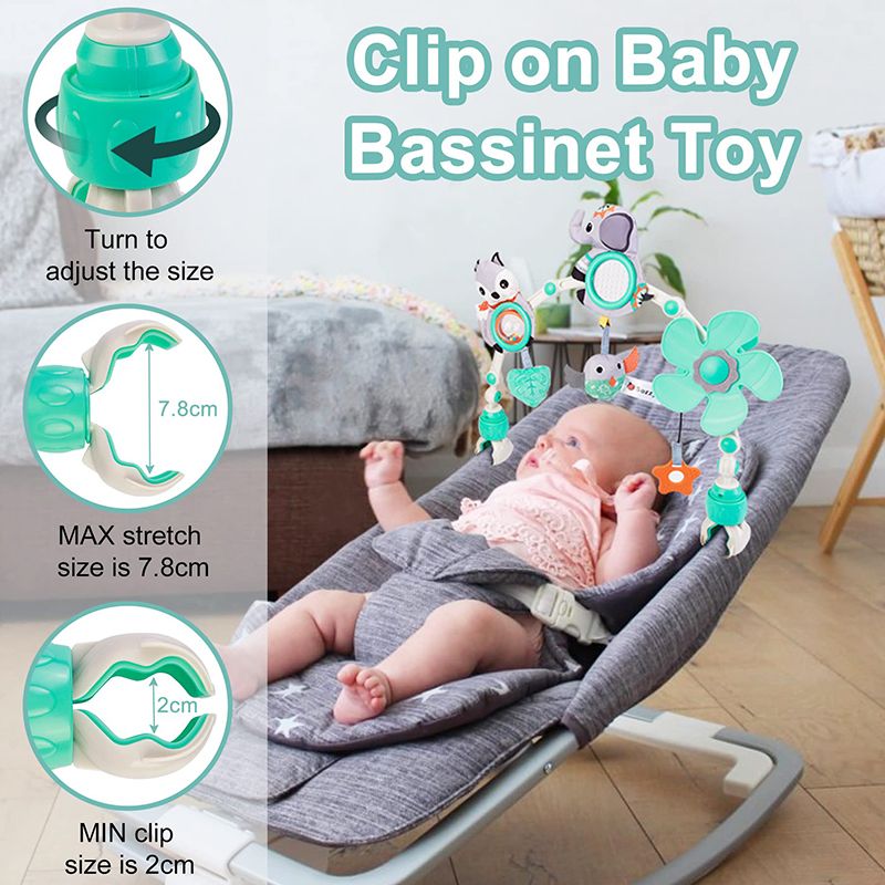 Baby Kinderwagen Bogen Spielzeug Baby Krippe Mobile Musikalische Tier Faltbare Reise Auto Sitz Aktivität Hüpfburg Kinderwagen für Neugeborene Sensorischen Spielzeug_voghion.com