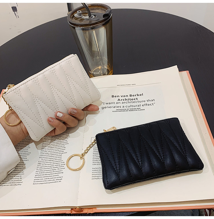 2023 Spring New Fashion Trend Short Wallet Women's Simple and Versatile Change Card Key Storage Bag_voghion.com