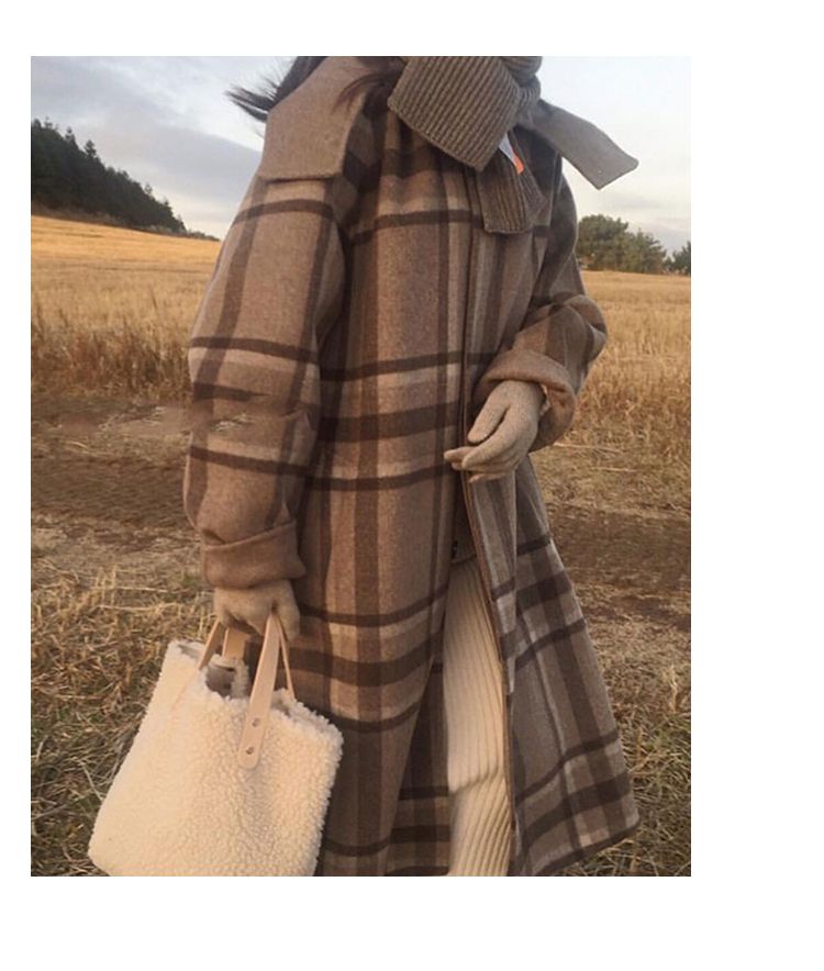 Borsa invernale in peluche a tracolla in lana tinta unita di grande capacità, edizione coreana, semplice e versatile B_voghion.com