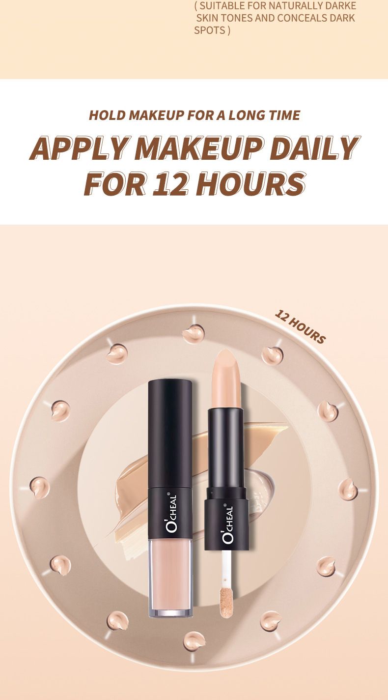 O'CHEAL Dual-Head Concealer – Feuchtigkeitsspendender, leichter, langanhaltender, wasserfester Concealer für alle Hauttöne_voghion.com