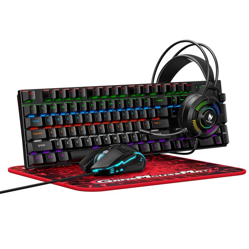 TBTF700 Mechanical Keyboard, Mouse, Earphones, Mouse Pad, Three Or Four-piece Set, E-sports Game Set_voghion.com