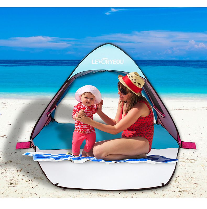 Tenda da spiaggia per esterni, con apertura rapida, automatica, pop-up, semplice parasole, baldacchino per il tempo libero sulla spiaggia, con porte e doppie finestre_voghion.com