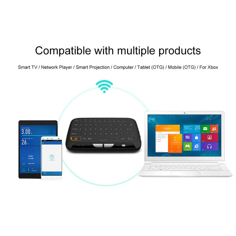 Xinweiqing H18 Portable Mini Touchpad Keyboard Wireless Air Mouse for Smart TV PC Phone_voghion.com