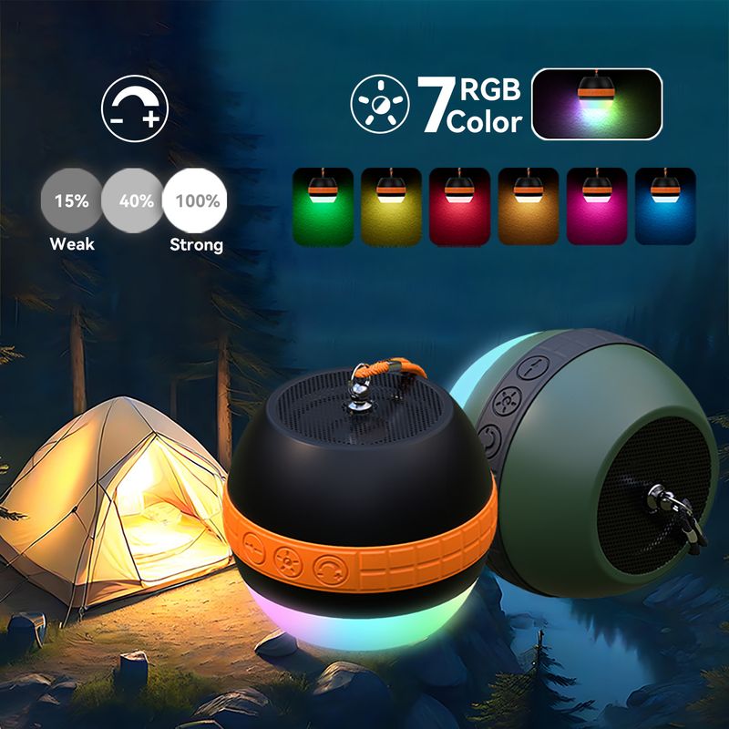 Outdoor Portable Bluetooth Speaker Tent Multifunctional Camping Light_voghion.com