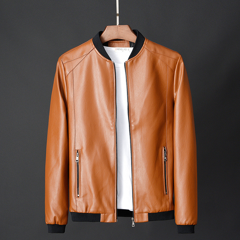 Winter Leather Jacket Coat Men Bomber Motorcycle PU Jacket Causal Vintage Black Biker Pocket Zipper Jackets_voghion.com