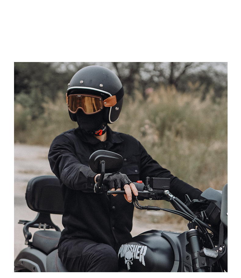 Motorradjacke für Herren Frühling und Sommer Mesh atmungsaktiv Anti-Fall große Größe Pendler Motorradbekleidung neu_voghion.com