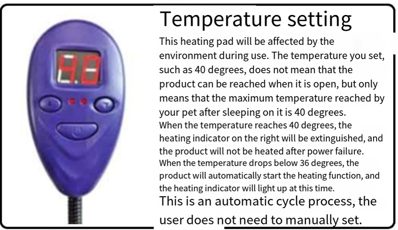 Almohadilla térmica reguladora de temperatura para mascotas, antiarañazos y mordeduras, manta eléctrica cálida para perros que puede calentar varios tamaños, pequeños y medianos_voghion.com