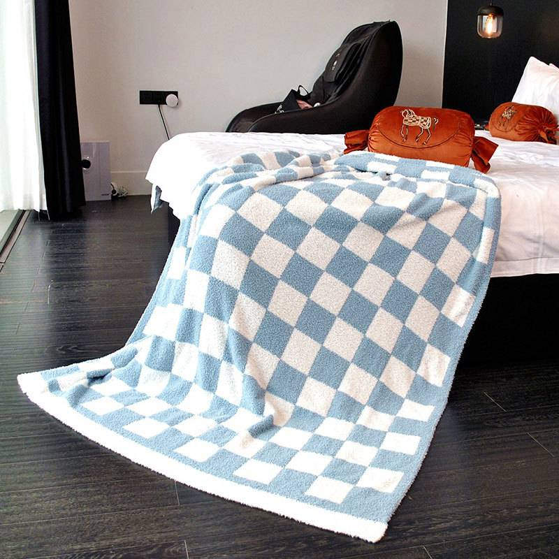 Extra dicke Winterdecke, doppelseitig, Fleece, stricken, weich, warm, für Sofa, Nickerchen, Geschenke_voghion.com