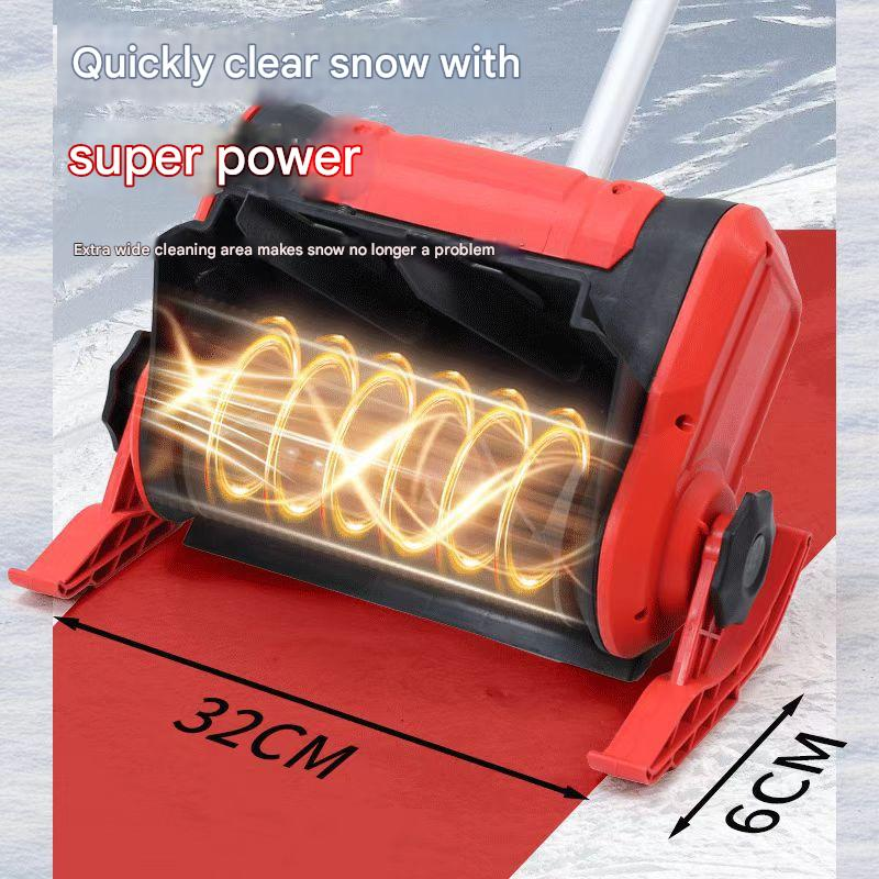 Nuovo spazzaneve pieghevole a batteria al litio a spinta manuale per uso domestico transfrontaliero, con ricarica wireless_voghion.com
