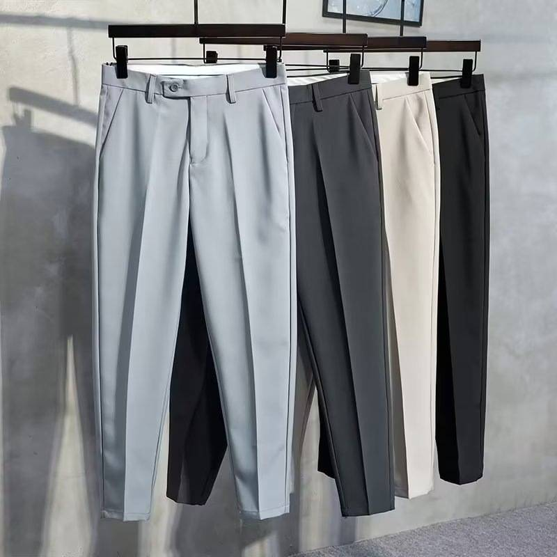 Herrenbekleidung Herren Stretch Slim-Fit Chinos - Leichte 9/4-Hose (All-Season Essential)_voghion.com