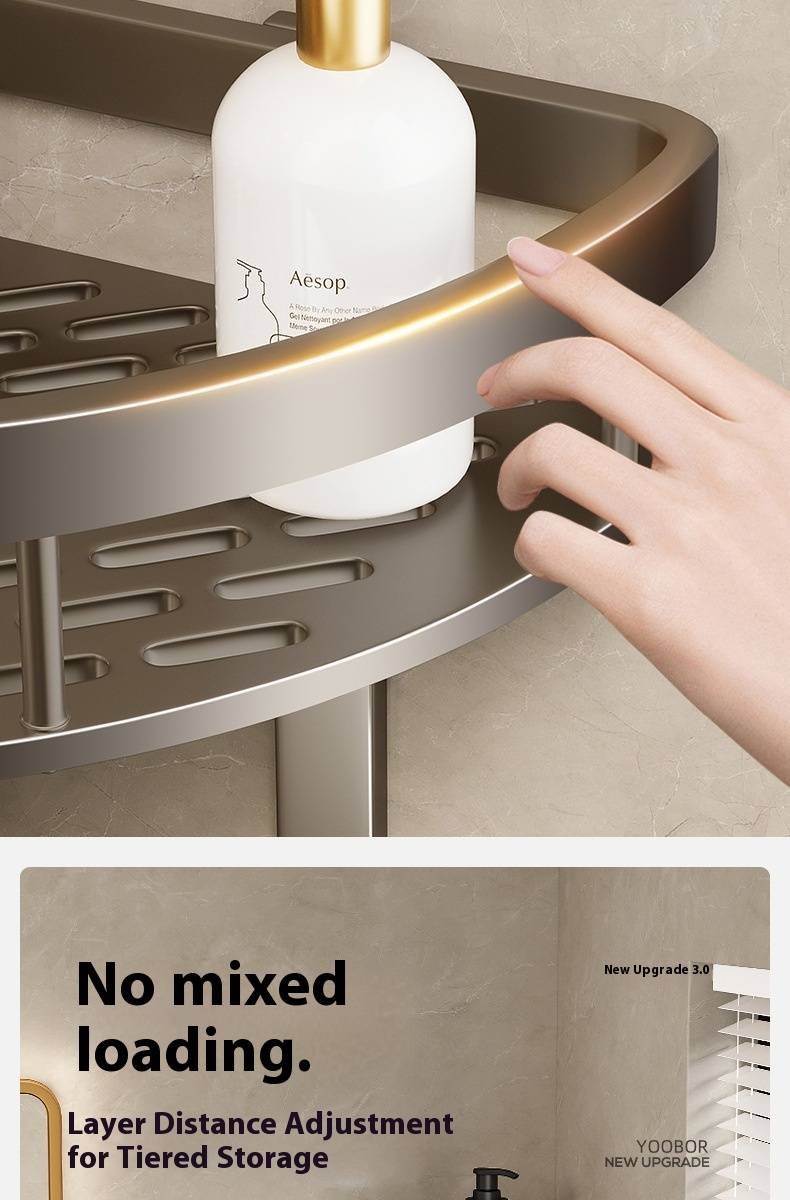 Bathroom Storage Rack Punch Free Bathroom Triangle Shelf Wall Mounted Corner Toilet Wash Basin Storage Rack_voghion.com