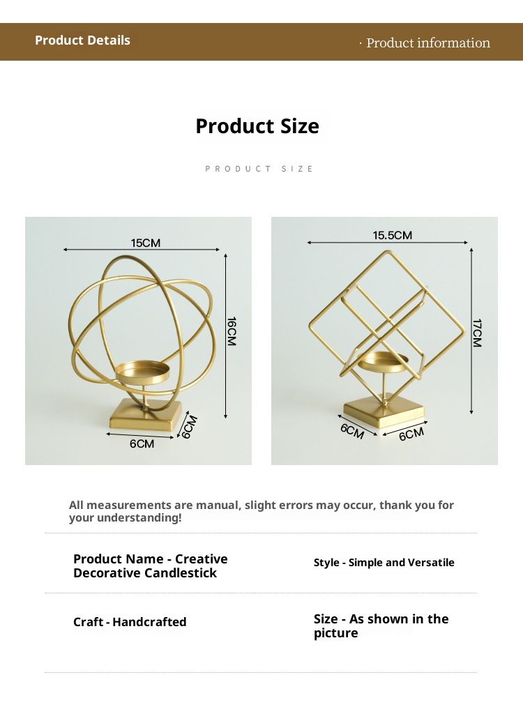 Handgefertigte Kerzenhalter aus Eisen – Vintage-Tischdekoration für romantische Abendessen, Hochzeiten und Wohnambiente_voghion.com