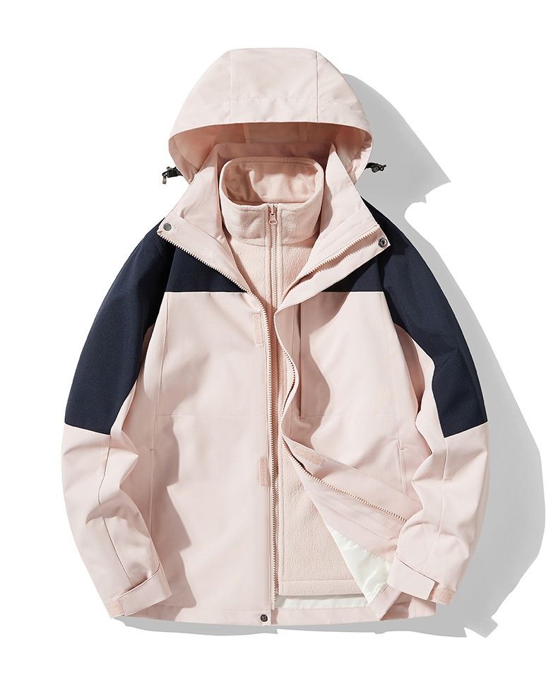 Men's Three-in-one Detachable Fleece Inner Lining Waterproof Couple's Ski And Mountaineering Suit For Autumn And Winter_voghion.com