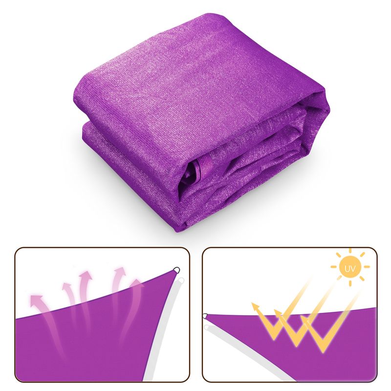 28' x 28' x 28' Triangle Sun Shade Sail/ Red Purple_voghion.com