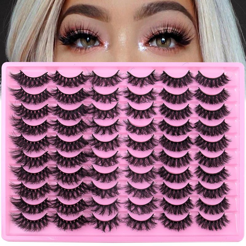 False Eyelashes 30 Pairs Of Mink False Eyelashes Multi-Layer Thick Eyelashes Daily Simulation Eyelashes_voghion.com