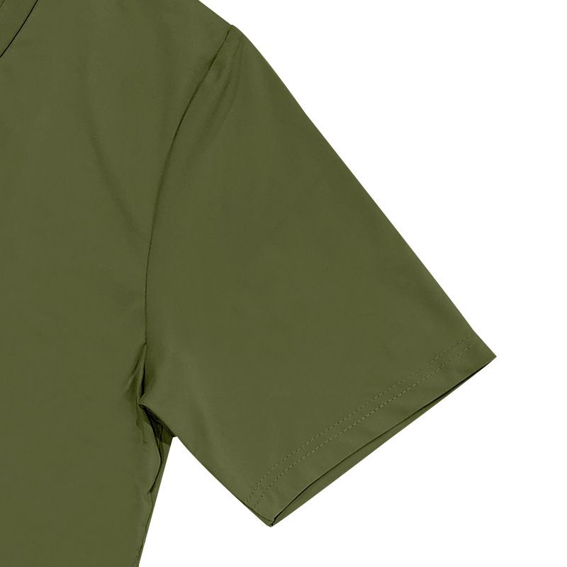 Herrenbekleidung T-Shirt Einfarbig V-Ausschnitt Kurzarm Sommer Neue Große Größe Trend Tops_voghion.com