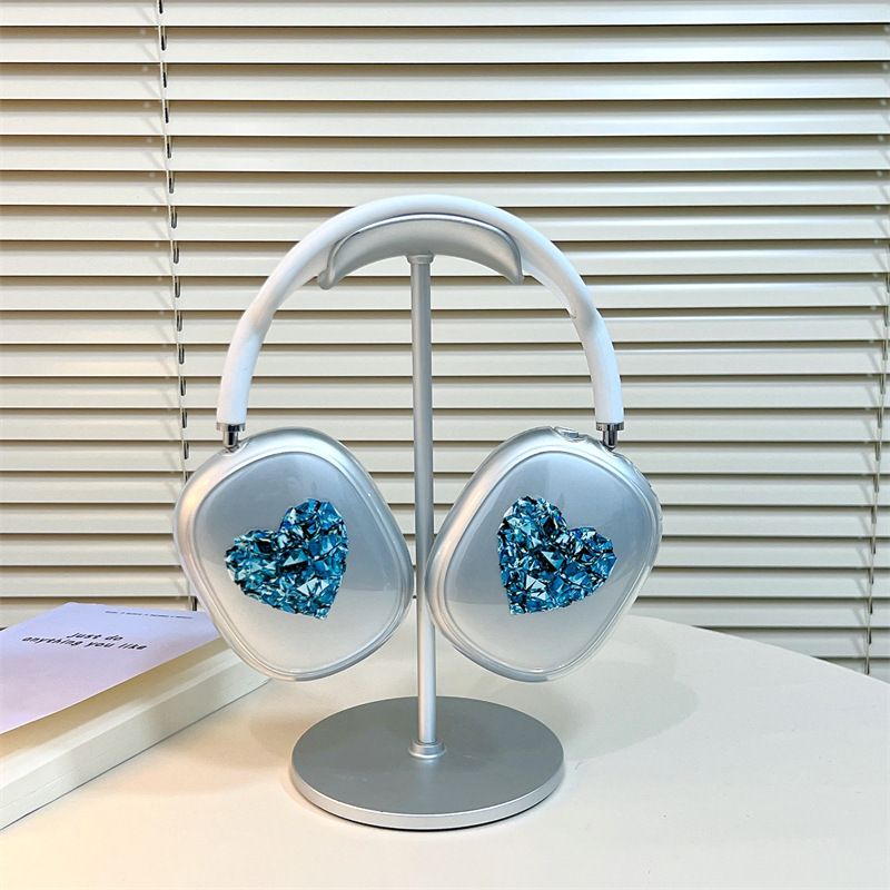 Étui pour écouteurs Bluetooth en TPU Blue Gem Love pour Airpods Max_voghion.com