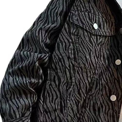 Men’s Zebra Print Workwear Jacket – Trendy Slim-Fit Denim Coat (M-3XL) – Streetwear Spring Essential_voghion.com