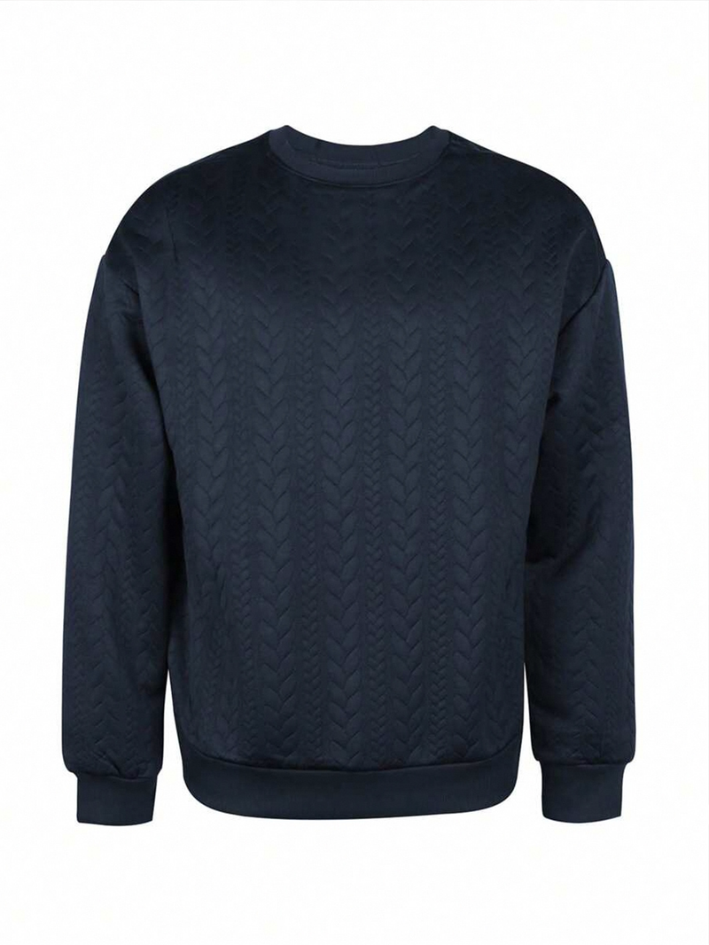 Nuovo maglione in maglia tinta unita da uomo - Essenziale per autunno/inverno con misto lana di prima qualità_voghion.com